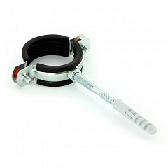 Хомут UNI-FITT 1 1/4 (40-45 мм) с резиновым уплотнителем, шпилькой и дюбелем