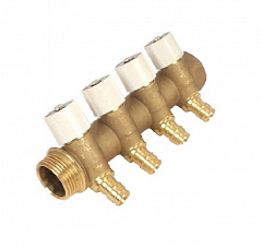 Коллектор Uponor Q E КОЛЛЕКТОР SH 1 НР/ВР С ВЕНТИЛЯМИ, 2X16 Ц/Ц38ММ