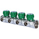 Коллектор регулирующий Stout хромированный 1/2x1, 4 выхода (SMB-6850-011204)