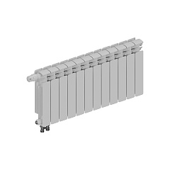 Биметаллический секционный радиатор отопления Rifar Base Ventil 350 / 12 секций левое подключение