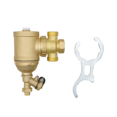 Сепаратор шлама Rommer магнитный, поворотный универсальный НР 1 корпус- латунь