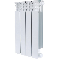 Биметаллический секционный радиатор отопления Stout Space Ventil 500 / 4 секции (нижнее правое)