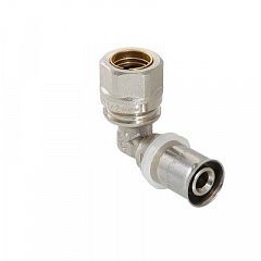 Угольник пресс VALTEC 16мм с переходом на обжим 15мм