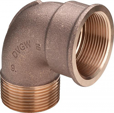 Отвод Viega 90 бронза Rp-резьба 3092 1/4 x 1/4 318000
