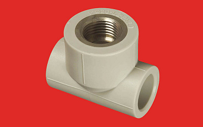 Тройник полипропиленовый FV-Plast 20х1/2 ВР, 222020