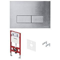 Комплект TECE TECEspring, панель смыва с прямоугольными кнопками, нержавеющая сталь, сатин