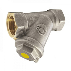 Фильтр сетчатый Valfex для ГАЗА латунный, под пломбу, никелированный, ВР/ВР, 3/4