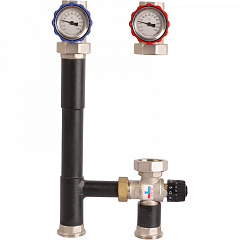 Насосная группа с термостатическим смесительным клапаном Rommer (35-60 гр) 1 без насоса, RDG-0002-002503