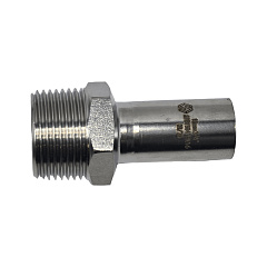 Вставка MVI с переходом на наружную резьбу 15х1/2 из нержавеющей стали