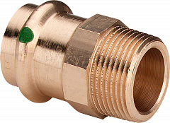 Соединение медное Viega с наружной резьбой 12 мм х R 1/2 , Sanpress, модель 2211
