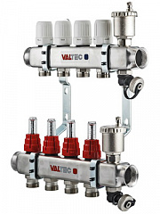 Коллекторная группа VALTEC НЕРЖ со встр. расх. в сборе, 1х12 вых. Евроконус 3/4 VTc.586.EMNX.0612