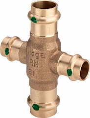 Крестовина медная Viega одноплоскостная 22 х 15 мм, Sanpress, модель 2244