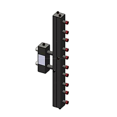 Гидроразделитель с коллектором вертикальный ZOTA , до 70 кВт, 5 контуров