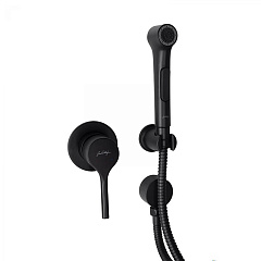 Встраиваемый смеситель Jacob Delafon ELATE с гигиеническим душем, матовый черный
