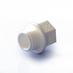 Заглушка полипропиленовая ПОЛИТЭК с резьбой 32х1, белая