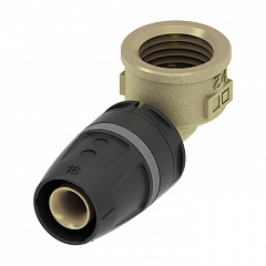 Уголок TECE TECElogo-Push соединительный с муфтой 90 гр, 25 х 3 4, латунь, внутренняя резьба