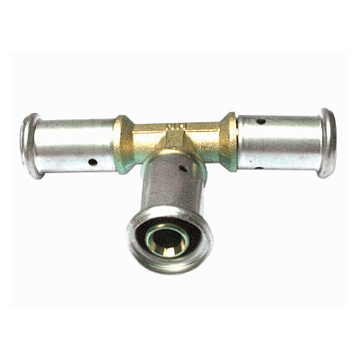 Тройник Henco равнопроходный, латунь пресс, 20x20x20