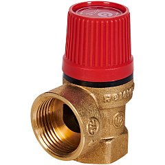 Клапан предохранительный Rommer для отопления с манометром 3 бар 1/2x3/4х1/4