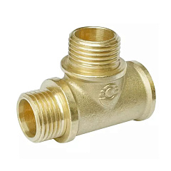 Тройник Valfex латунный переходной с двумя переходами на наружную резьбу ВР 1/2хНР 1/2хНР 1/2