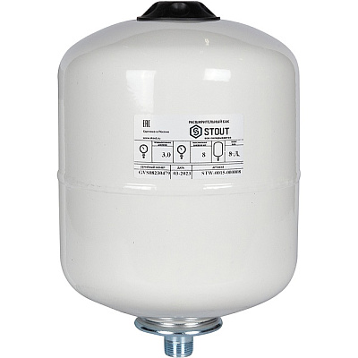 Расширительный бак Stout мембранный, 8 л, для системы горячего водоснабжения