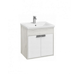 Набор Акватон 1A2373K0FAX10: Тумба-умывальник Флай 60 Бел Дуб КРАФТ(1A237301FAX10) + Раковина Миранда 60(1WH302421)