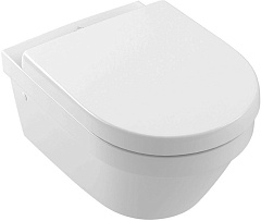 Унитаз подвесной Villeroy and Boch с открытым смывным краем Architectura DirectFlush 4694HR01 с сиденьем для унитаза SoftClosing 98M9C101