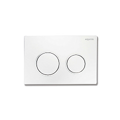 Панель смыва Акватек Small Белая ободок хром (клавиши круглые) для INS-0000018 с верхней кнопкой смыва