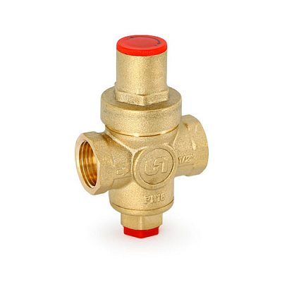 Редуктор давления UNI-FITT 1/2 В 1-4 бар PN16 MINI с отверстием под радиальный манометр 1/4