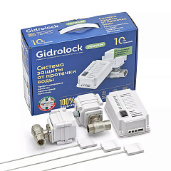 Комплект защиты от протечек воды GIDROLOCK Premium TIEMME 1/2 (с кранами 12 V и резервным питанием) (31201011)
