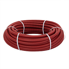 Кожух гофрированный HOOBS d 20 (20 х 25), для труб Dn16, цвет красный