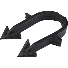 Скоба якорная Stout для труб д.16-20мм, цвет черный