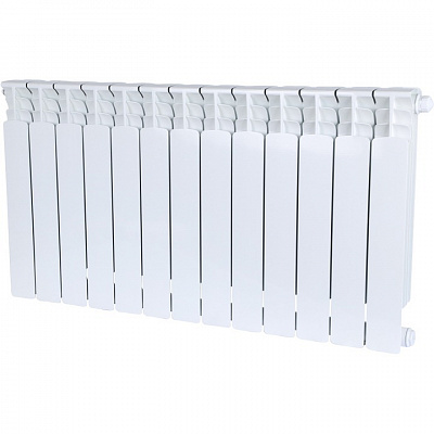 Биметаллический секционный радиатор отопления Stout Space Ventil 500 / 13 секций (нижнее правое)