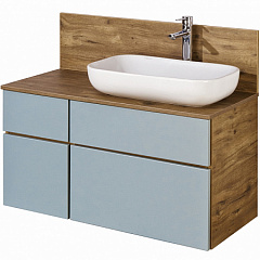 Набор Акватон 1A2569K0MIX30: Тумба-умывальник Мишель 100 дуб рустикальный(1A256901MIX30) + Раковина Инфинити(1AX169WBXX000) + керамогранит(1A253303MIX40)