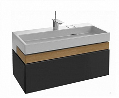 Тумба под раковину Jacob Delafon TERRACE 100 см. Ш100*Г48*В38 cм, мягкий черный EB1187-M61