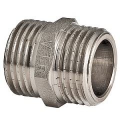 Ниппель VALTEC 3/4 наружная резьба, никелированная латунь