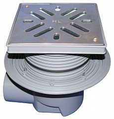 Трап HL 615S с решеткой из нержавеющей стали