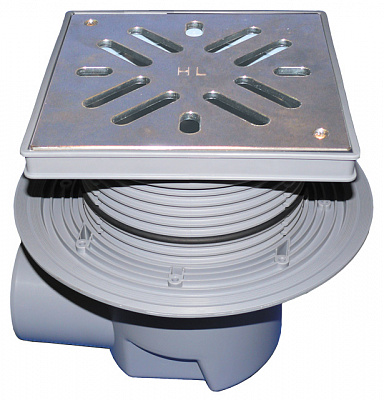 Трап HL 615S с решеткой из нержавеющей стали