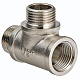 Тройник VALTEC 1/2 внутренняя-наружная резьба, никелированная латунь