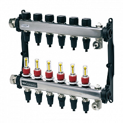 Коллектор TECE TECEfloor для поверхностного отопления 1 x 16 push-fit, 6 контуров
