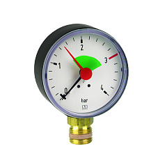 Манометр Afriso для систем отопления HZ 63 радиальное, 63мм, 0-4 бар, G1/4, kl. 2,5