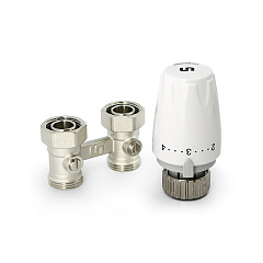 Комплект нижнего подключения UNI-FITT 3/4 ЕК х 3/4 ЕК для радиаторов Buderus, Vogel Noot, прямой