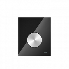 Панель смыва писсуара TECE TECEloop стеклянная с картриджем, черная, клавиша нержавеющая сталь