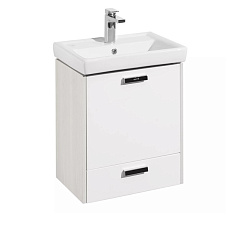 Набор Акватон 1A1708K2YOAV0: Тумба-умывальник Йорк 55 М Бел/Ясень фабр(1A170801YOAV0) + Раковина Тигода 55(1WH302127)