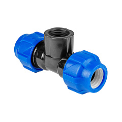 Тройник Valfex ПНД компрессионный переходной с внутренней резьбой 25х3/4х25