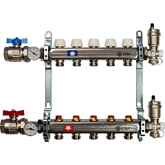 Коллектор Stout из нержавеющей стали в сборе без расходомеров 1/3/4x5, SMS 0912 000005