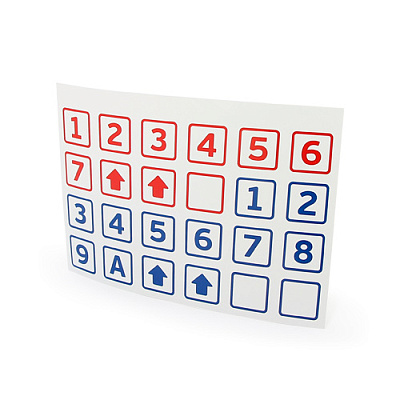 Комплект маркировочных наклеек UNI-FITT Универсальные (2 листа)