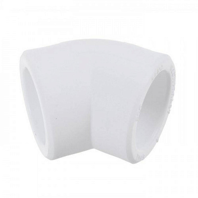 Угольник из полипропилена Valfex 45гр. x 90 БЕЛЫЙ, арт. 10107090