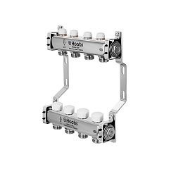 Коллекторный блок HOOBS , с термостатическими клапанами, 1 х 3/4 -5 вых .
