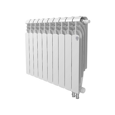 Биметаллический секционный радиатор отопления Royal Thermo Vittoria Super 2.0 500 VDR80 / 10 секций нижнее правое подключение