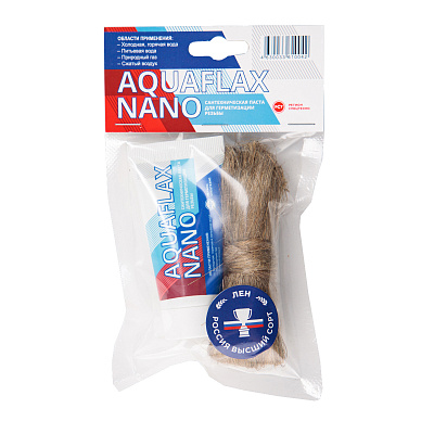 Паста Сантехмастер для льна Aquaflax nano, тюбик 30 гр. + 15 гр. российского льна